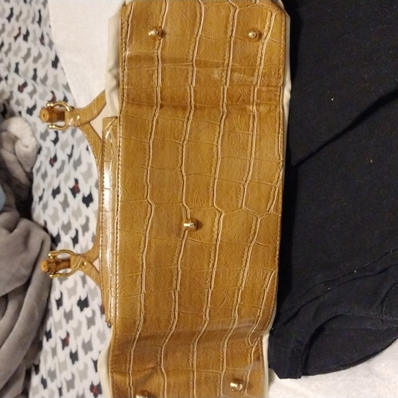 Vintage, women's handbag in canvas with imitation bamboo straps. - Picture 7 of 7